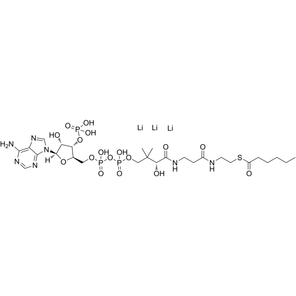 Hexanoyl coenzyme A trilithium 103476-19-3